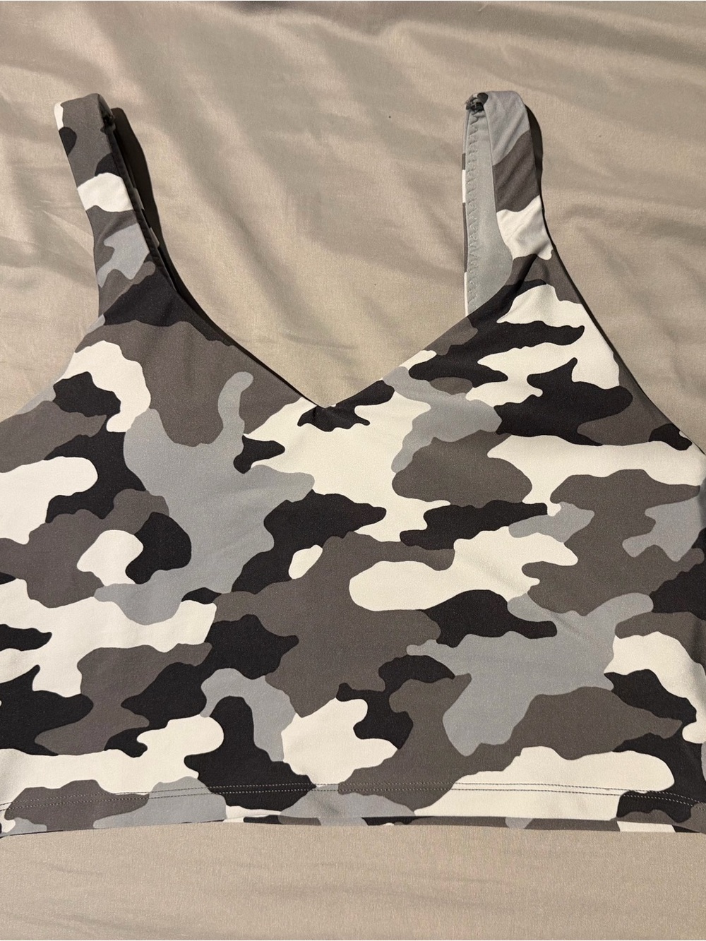 aerie Gray Camo Scoop Bralette